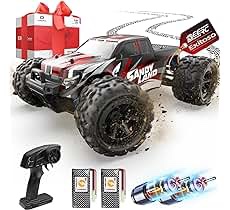 DEERC 1:16 Amphibious RC Monster Trucks IPX7 Waterproof Remote Control Car 4WD Dual Motors All Terrain Off Road 2.4Ghz RC Cars Boat Toys Gifts for Boys Girls Kids Adults