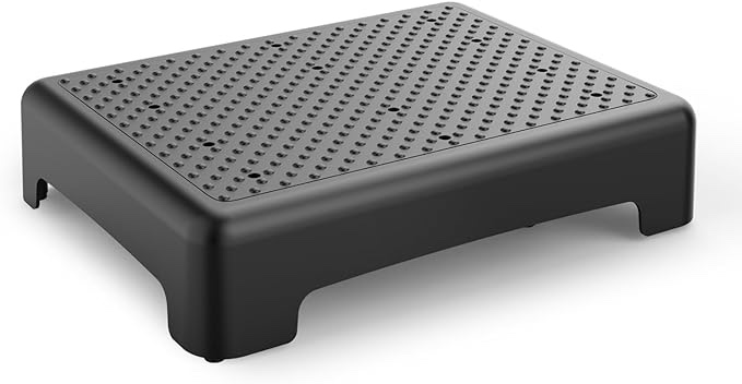 SPACELEAD Mobility Step Stool for Adults & Seniors, Anti-Slip Bathroom Step Stool,Portable Stair Assist Indoor/Outdoor, Platform Step for Kitchen, Office, and Bedroom, 600lbs Capacity, Black-Black