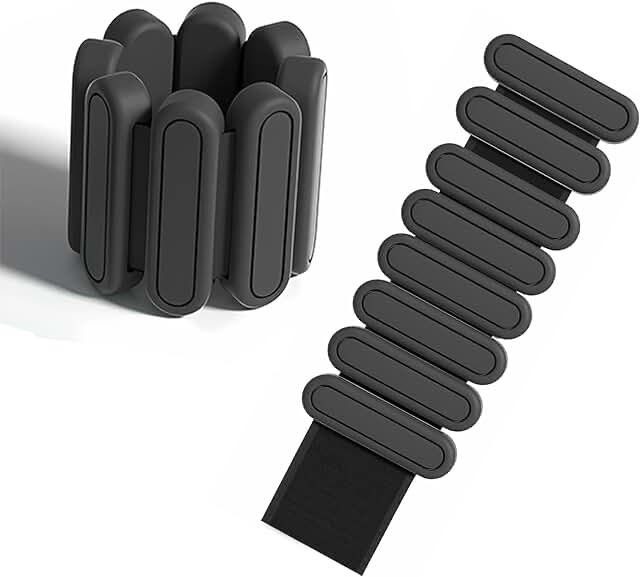 Bala Bangles - Set of 2 (1lb & 2lb Each) | Adjustable Wearable Wrist & Ankle Weights | Yoga, Dance, Barre, Pilates, Cardio, Aerobics, Walking