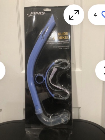 FINIS -Glide Center Mount Snorkel- Ocean Blue-Hydrodynamic Tube VO2 Max Swim,New