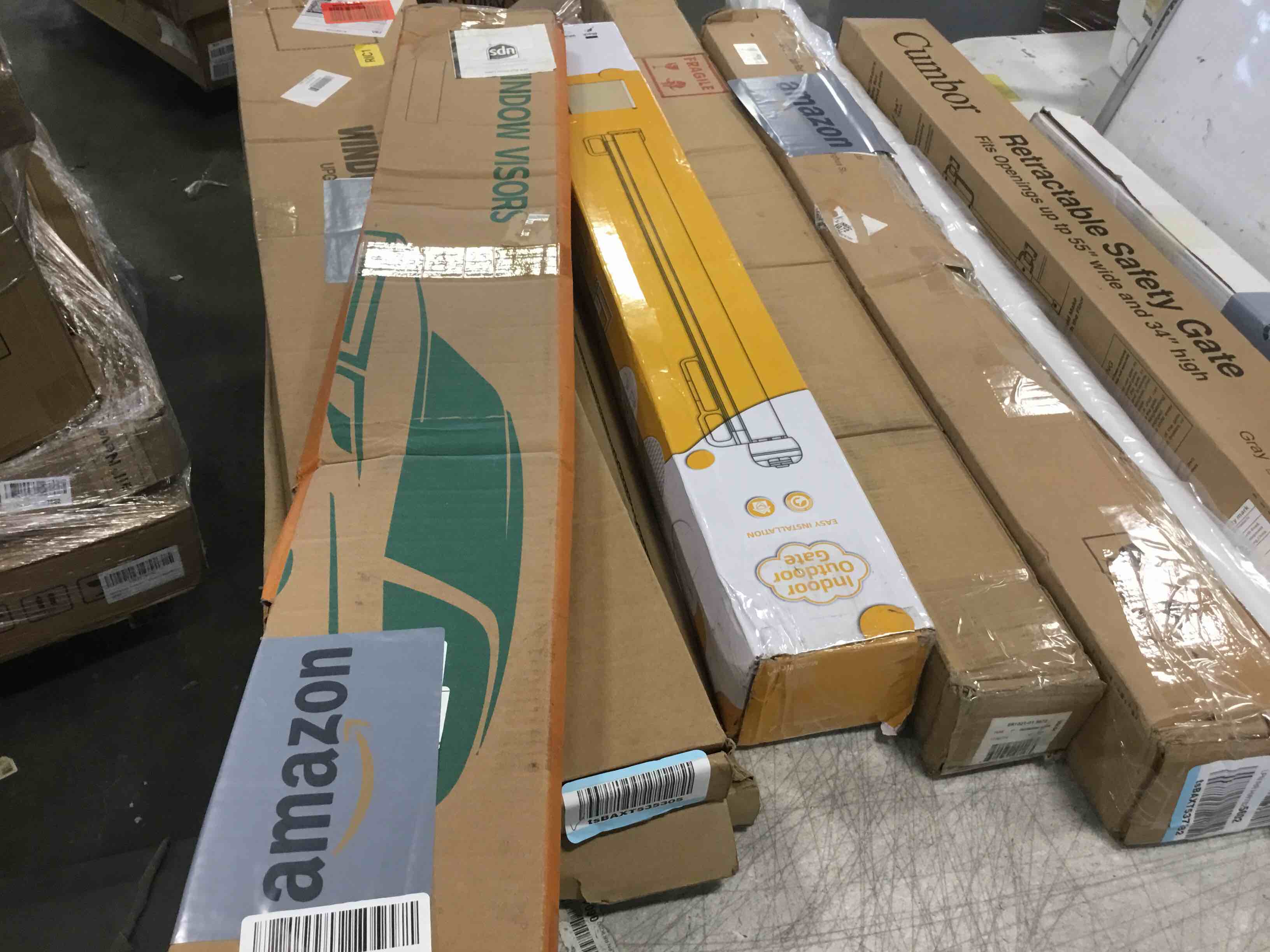 assorted item miscellaneous curtain rod/ retractable gate and more