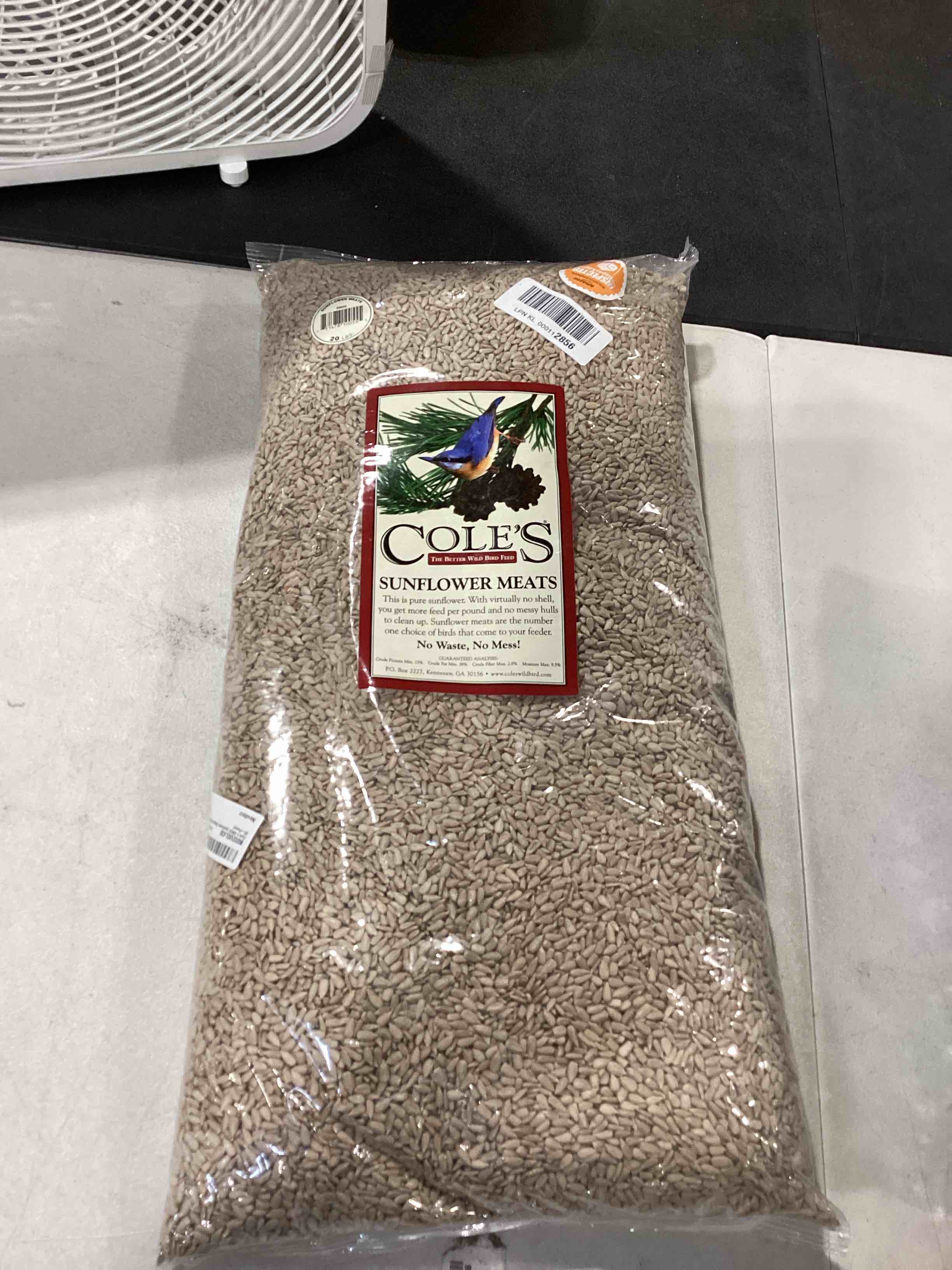 Cole's SM20 Sunflower Meats Bird Seed, 20Pound