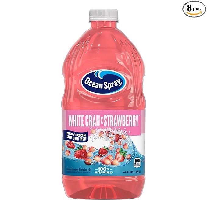 Ocean Spray® White Cran-Strawberry Juice Drink, 64 Fl Oz Bottle (Pack of 8)