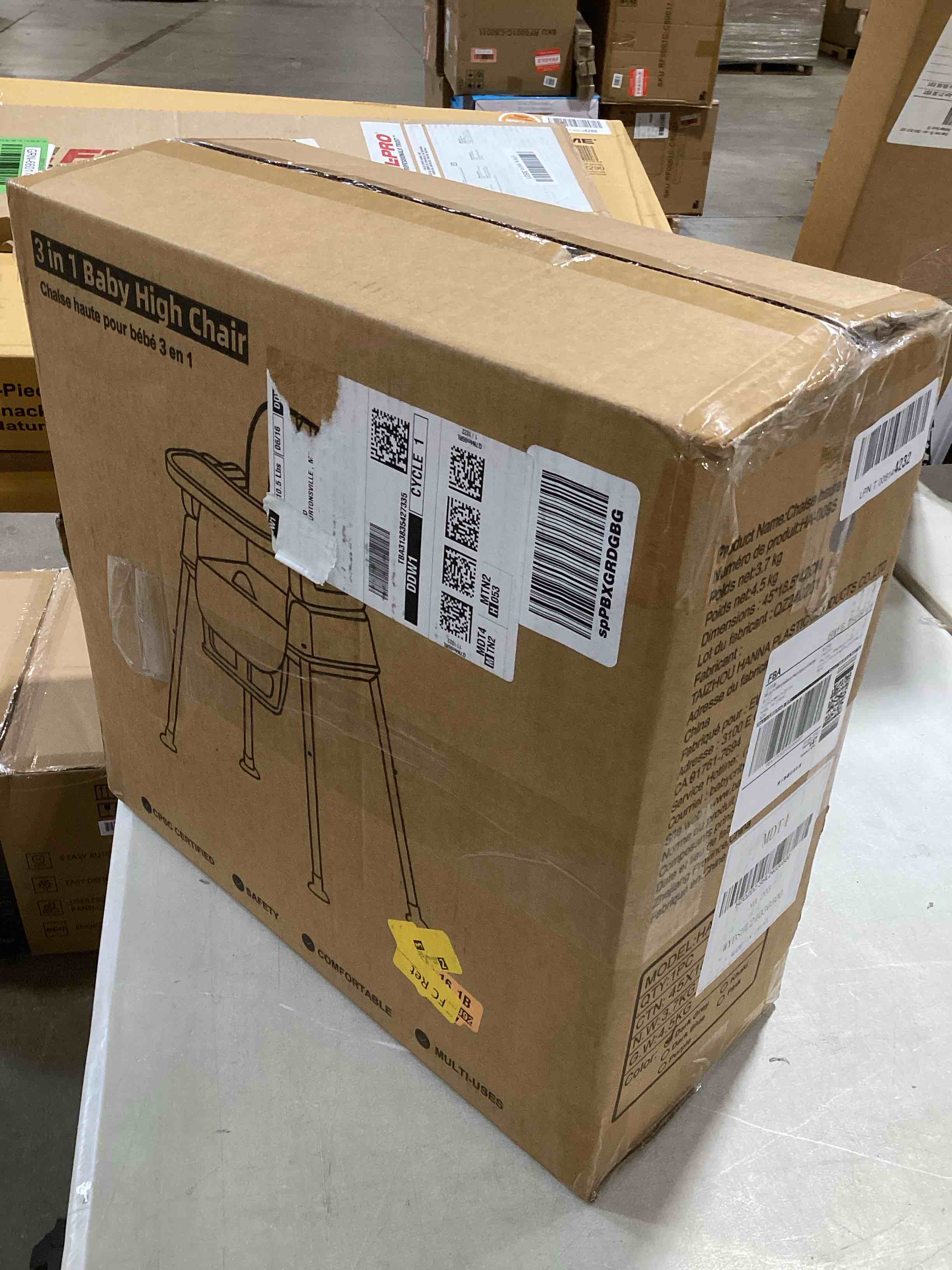 3 in 1 Baby High Chair,Adjustable Convertible Chairs Baby High Chairs for Babies and Toddlers,Portable and Easy to Clean,Gray