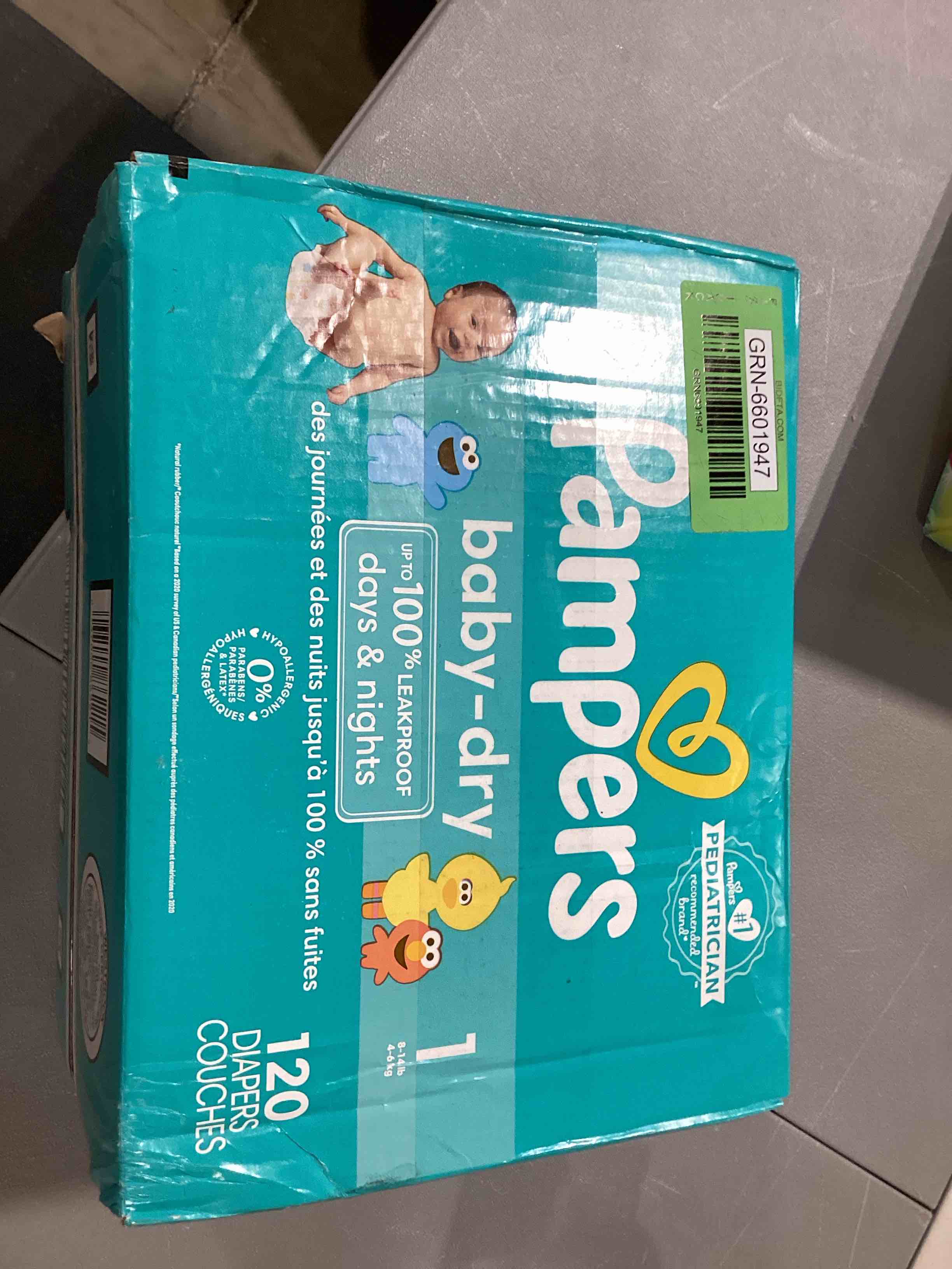 Diapers Size 1, 120 count - Pampers Baby Dry Disposable Diapers