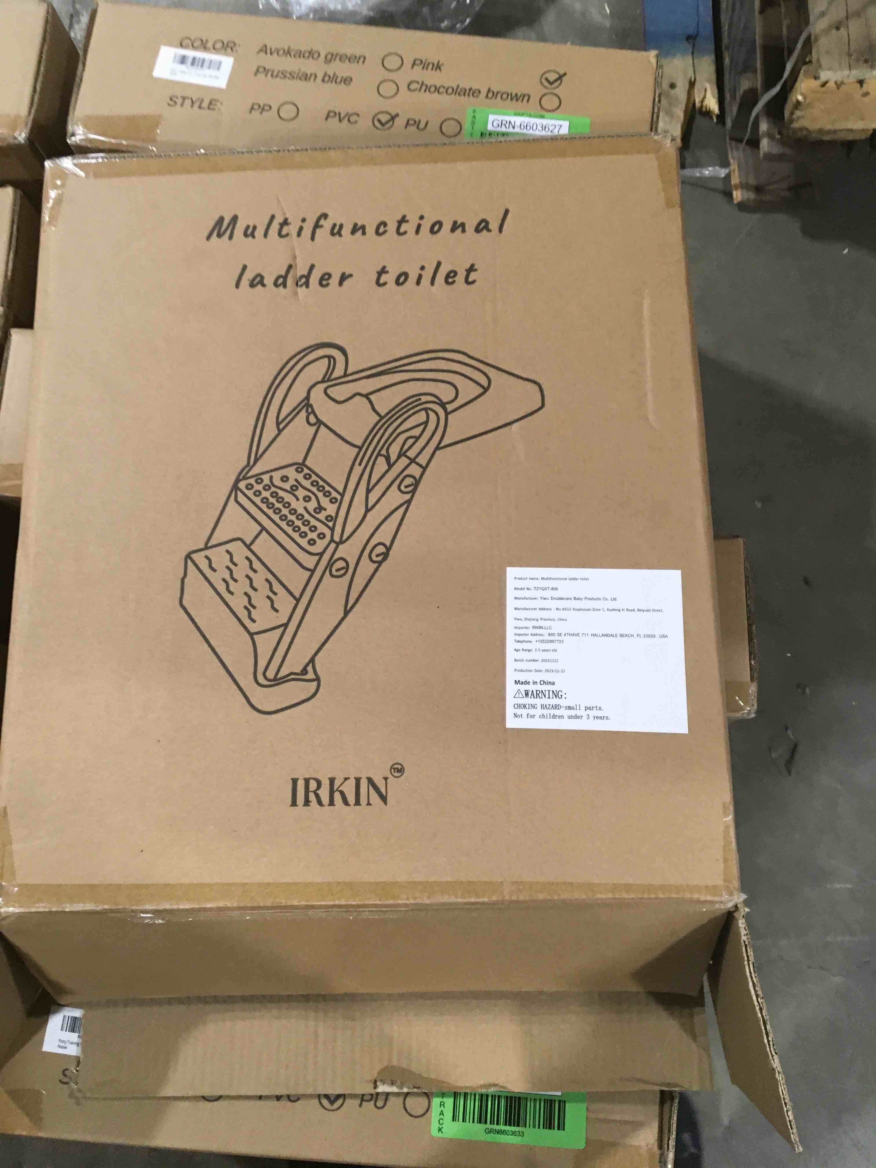 Upgrade 4-in-1 Toilet Seat & Step Stool - Blue Potty Training Toilet with 2 Step System for Kids Boys Girls Potty Training Seat with Step Ladder - Toddler Chair Splash Guard Anti-Slip Pad Step Stool