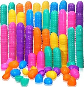 1200 Pcs Fillable Easter Eggs Bulk, 2.36 Inch Plastic Colorful Easter Eggs Empty with Hinge for Easter Egg Hunt, Basket Stuffers Fillers, Easter Party Favors (Bright Colors)