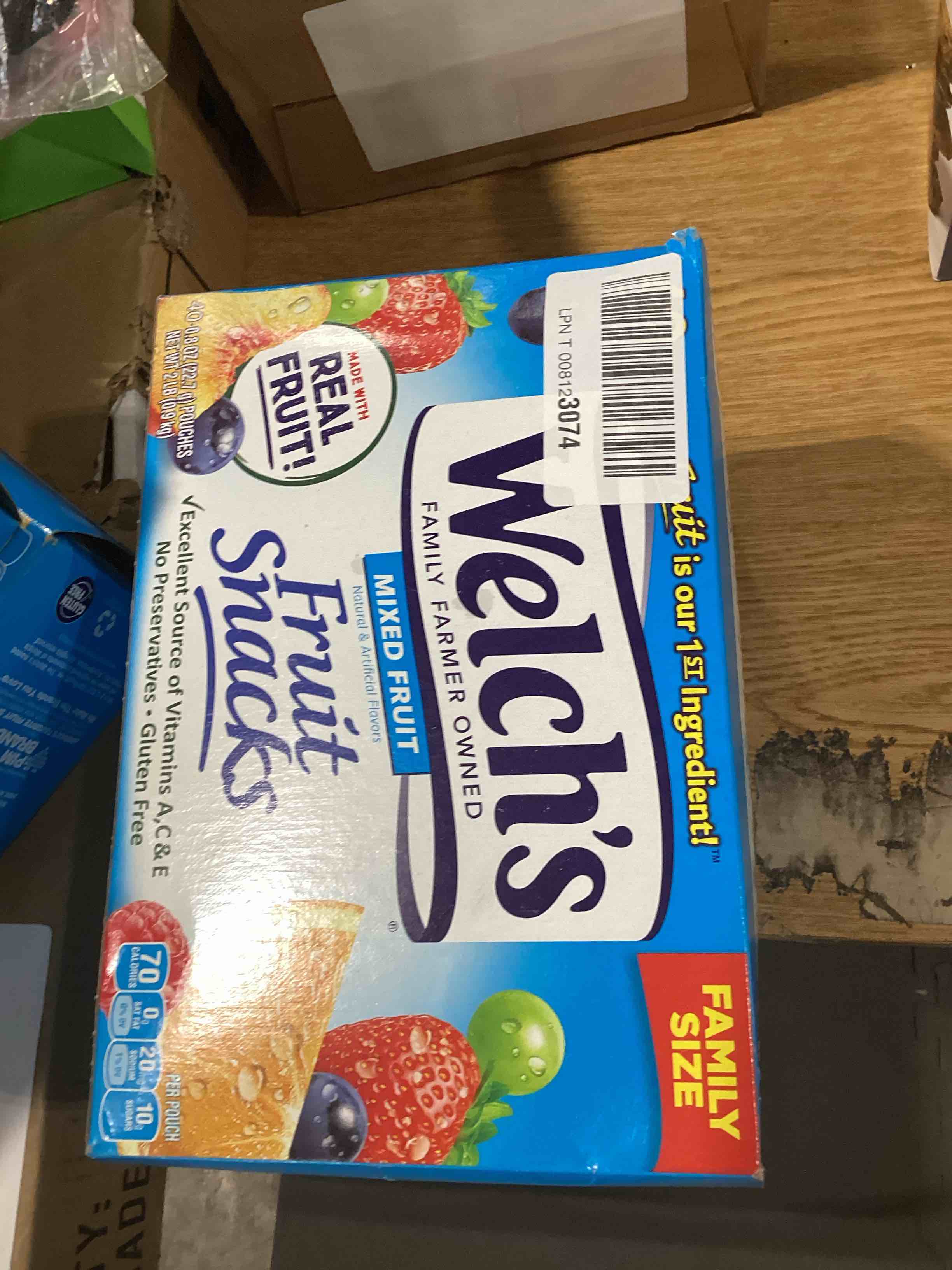 Welch s Mixed Fruit Snacks Family Size 0.8 oz 40 count