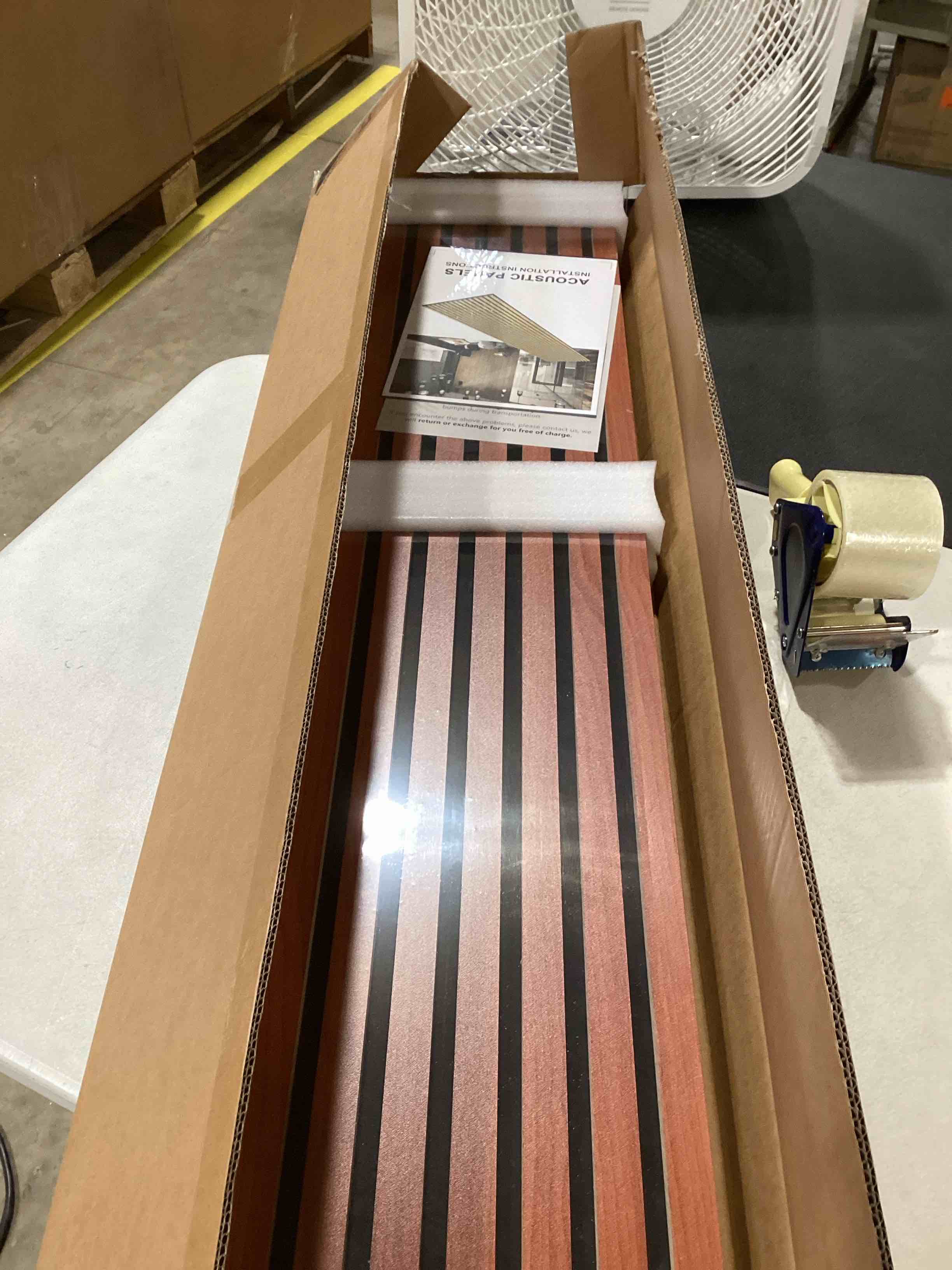 Wood Slat Wall Panel,2 Pack 3D Acoustic Wood Wall Panels,47.2” x 12.8” Wood Slat Acoustic Panels for Interior Wall Decorative,Living Room,Bedroom,Kitchen - Oxford Cherry