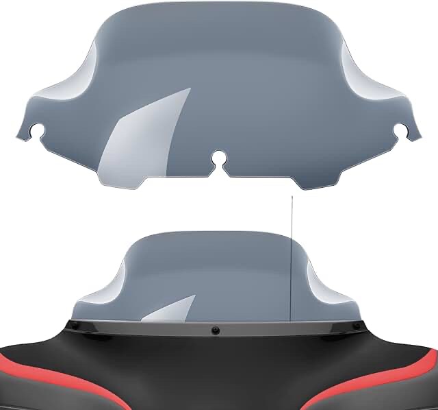 Amazicha 8" Smoke Wave Windshield Windscreen Compatible for 1996-2013