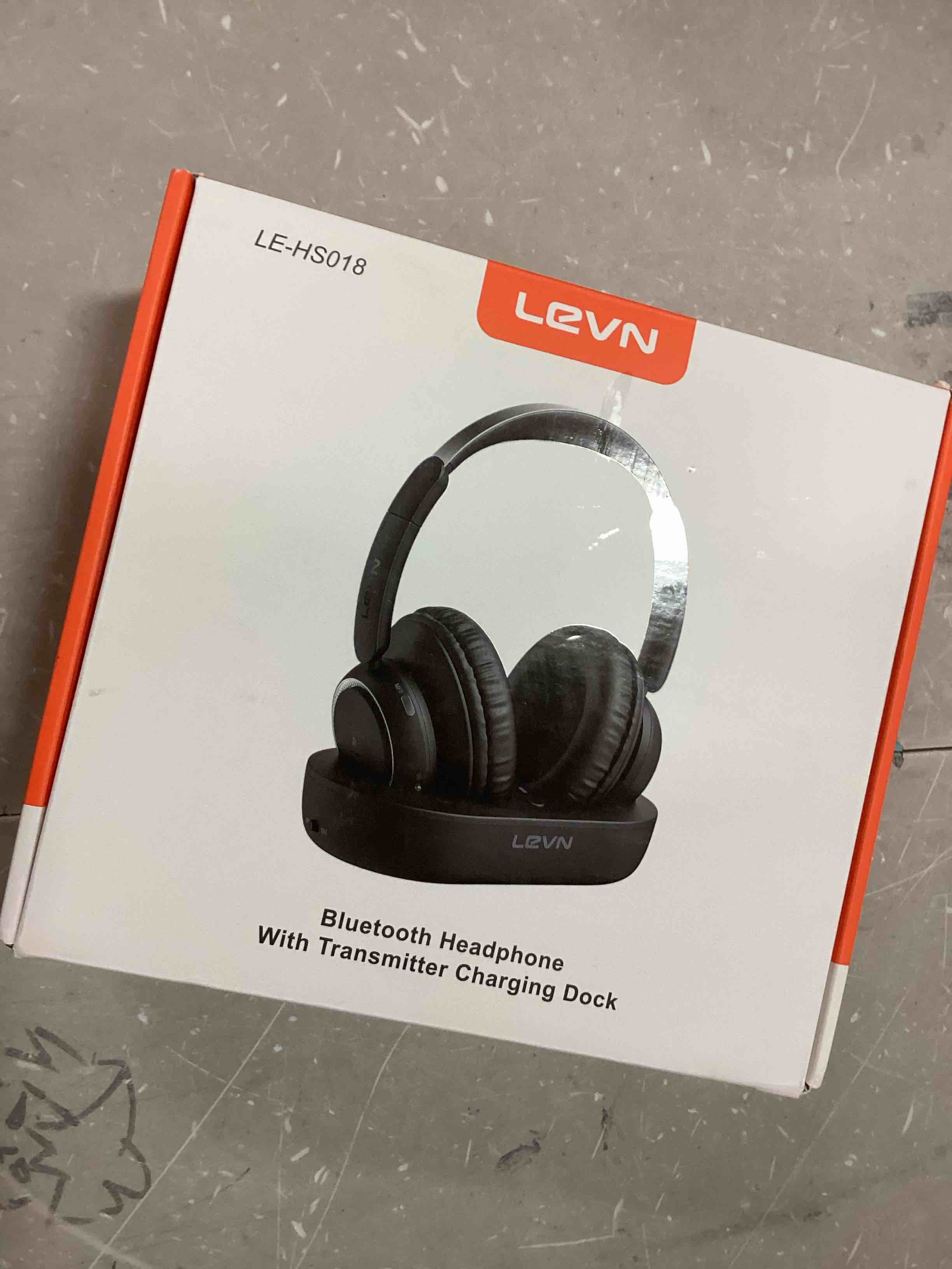 LEVN Wireless Headphones for TV Watching, TV Headphones Wireless for Seniors with TV Transmitter Charging Base, Hearing-impaired, No Audio Delay Blutooth Headphones, Plug and Play, Gifts for Elderly