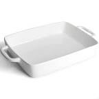 Baking Pan Rectangular, Oven Dish Baking Tray, Heavy Duty Ceramic Pans for Cake, Lasagna, Banquet and Daily Use, 3.6 Quart High Capacity