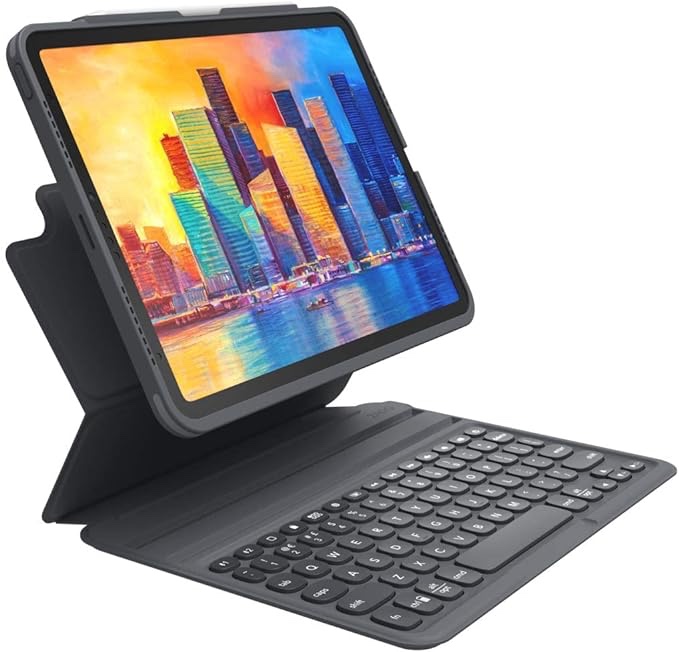 ZAGG Pro Keys Detachable Case and Wireless Keyboard for Apple iPad Air 10.9, Multi-Device Bluetooth Pairing, Backlit Laptop-Style Keys, Apple Pencil Holder, 6.6ft Drop Protection, Lightweight Design
