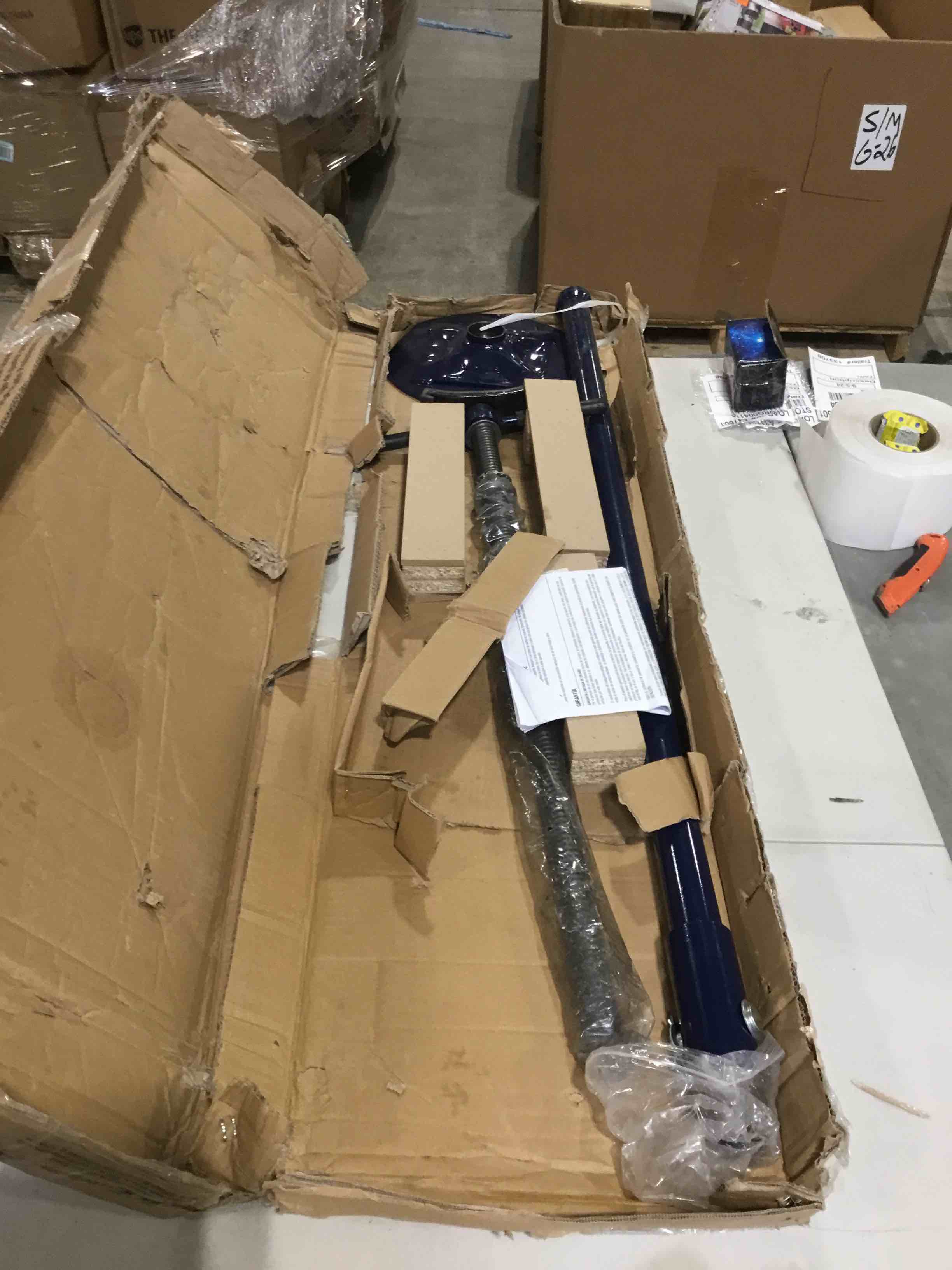 TCE TCE40753 Torin Steel Under Hoist Jack Stand: 3/4 Ton (1,500 lb) Capacity, Blue