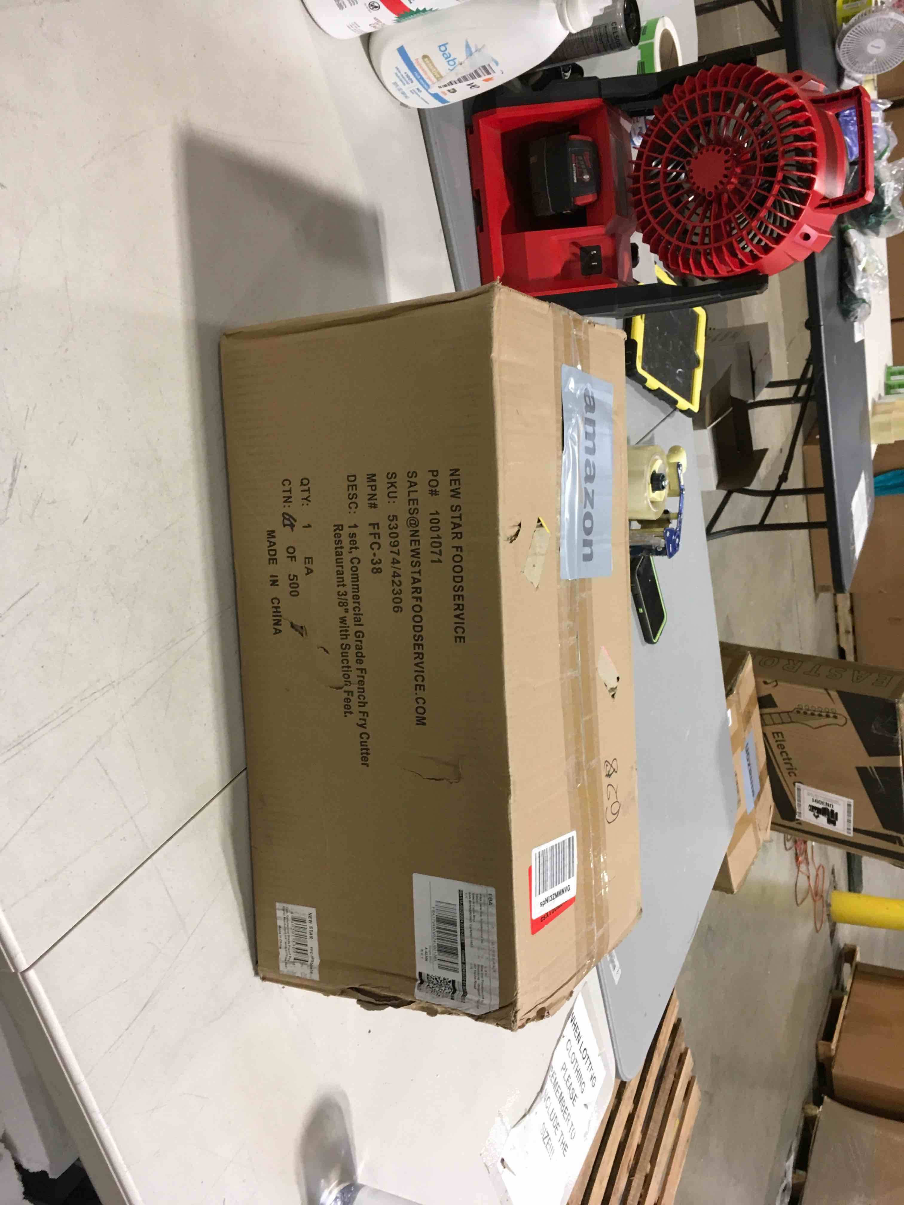 French Fry Cutter Commercial Potato Slicer with Suction Feet Complete Set, Includes 1/4", 3/8",1/2",8 Pieces,6 Pieces