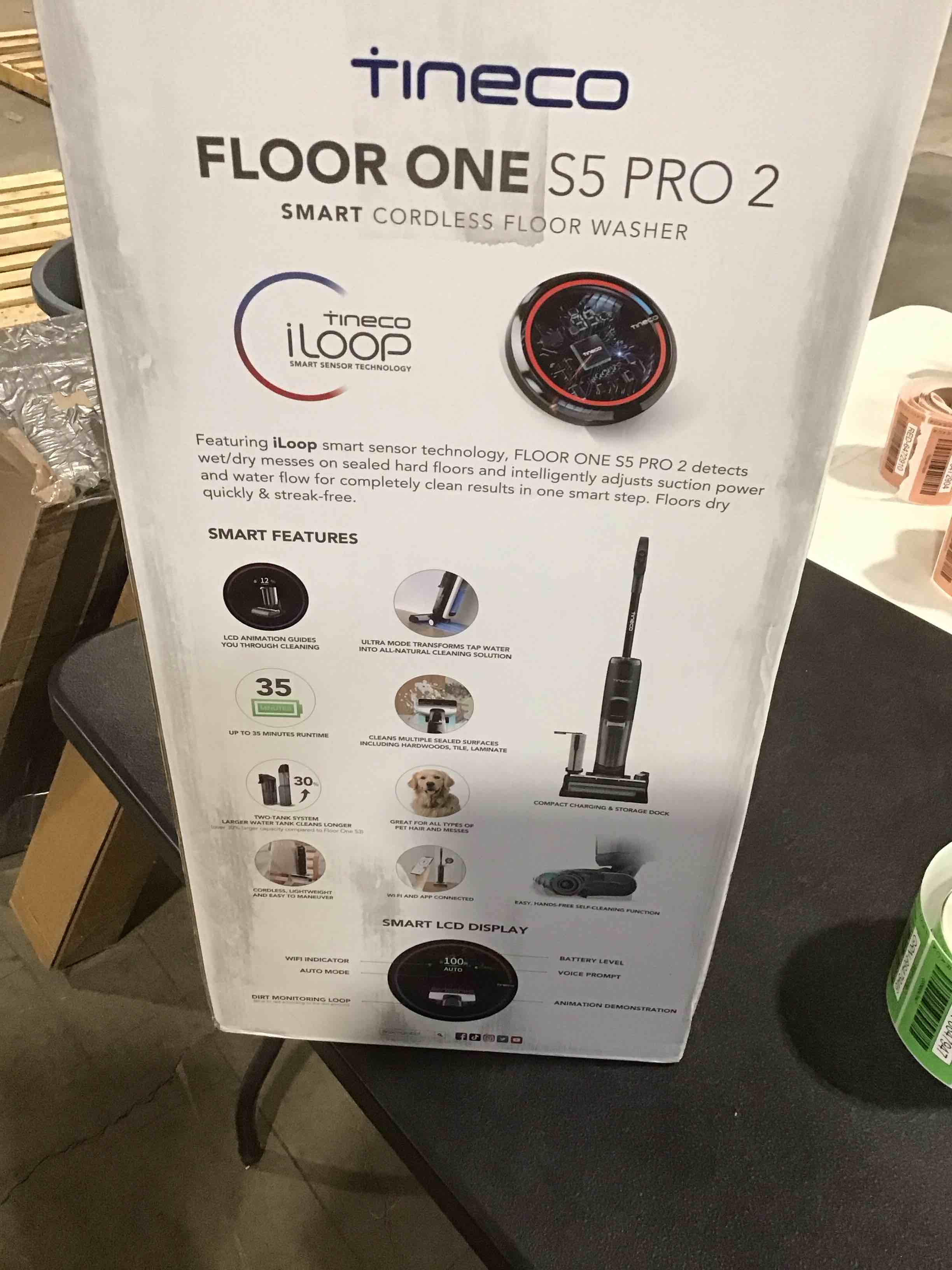 Tineco Floor ONE S5 PRO 2 Cordless Wet Dry Vacuum Smart Hardwood Floor