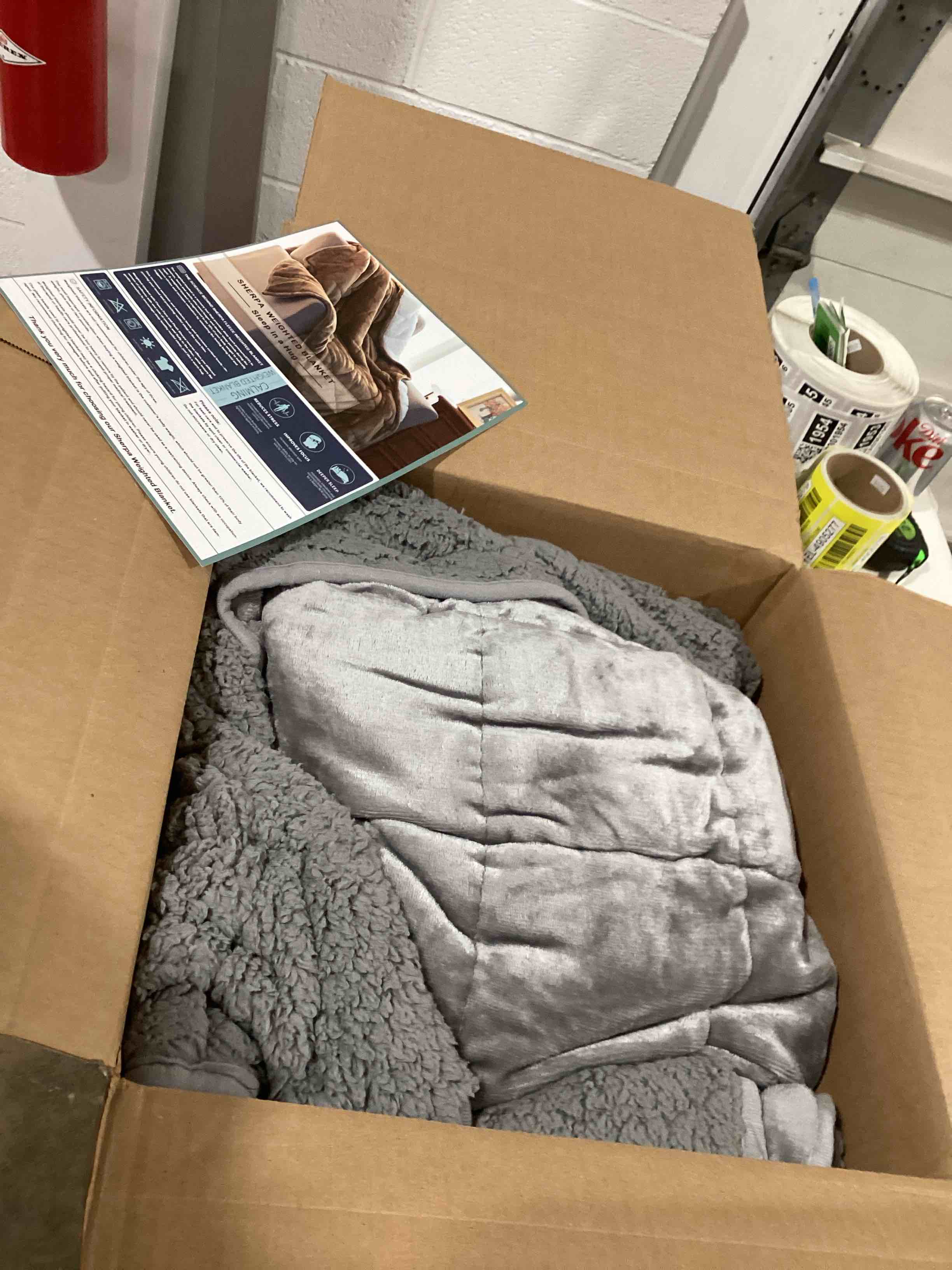 Uttermara Weighted Blanket Queen Size 15lbs 60x80 inches, Sherpa