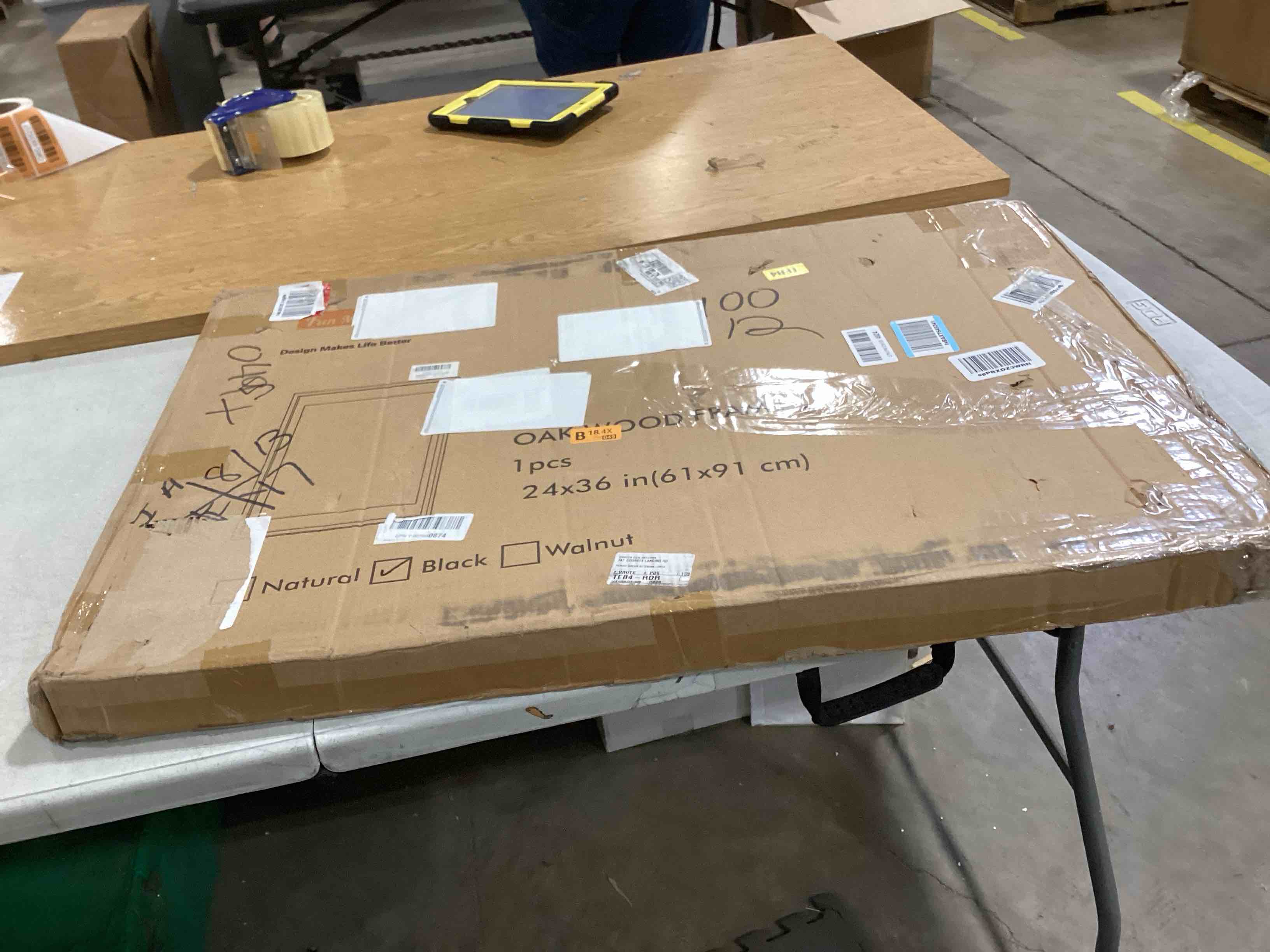 24x36 Picture Frame Black, 24"x36" Poster Frame, Solid Oak Wood Frame