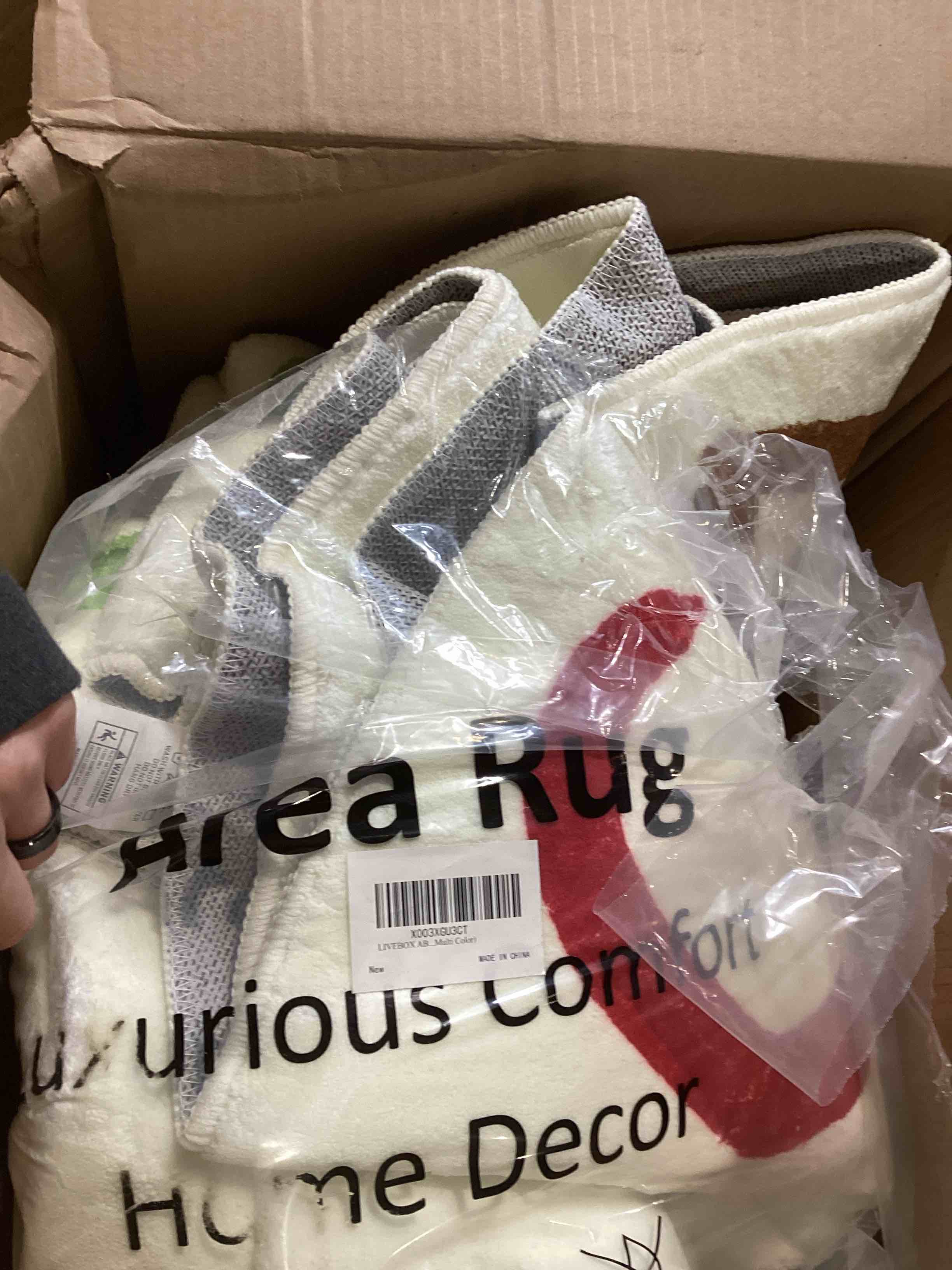 LIVEBOX ABC Round Kids Rug,Large Colorful Rug for Nursery, Rainbow Area