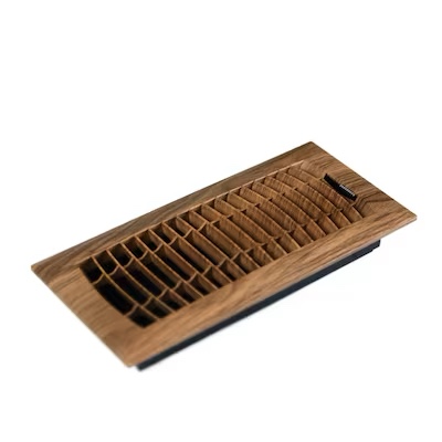 allen + roth 4-in x 10-in Abs Resin Mahogany Floor Register