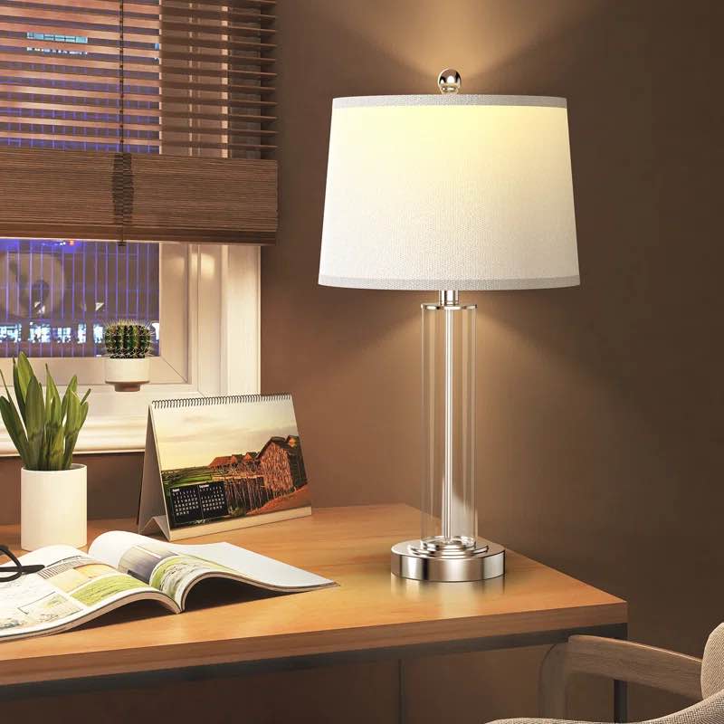 Elania Glass USB Table Lamp