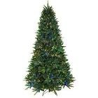 Fraser Hill Farm Prelit York Pine Artificial Christmas Tree with Stand & Dual Multicolor & Warm White LED Lights