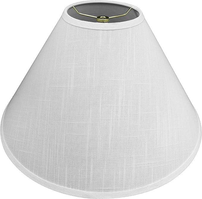 Aspen Creative 32208A, Empire Spider Lamp Shade, Off White, 6" Top x 19" Bottom x 12" Slant Height