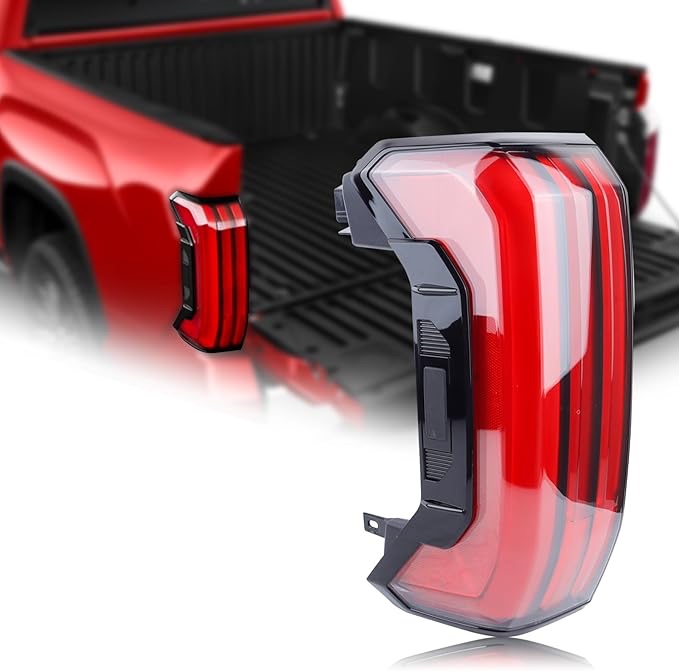 Duolctrams LED Tail Light Rear Lamp Assembly (5-PIN, Sequential Pattern) with Tailgate Switch Compatible for 2022 2023 Toyota Tundra Left Driver Side 81560-0C200