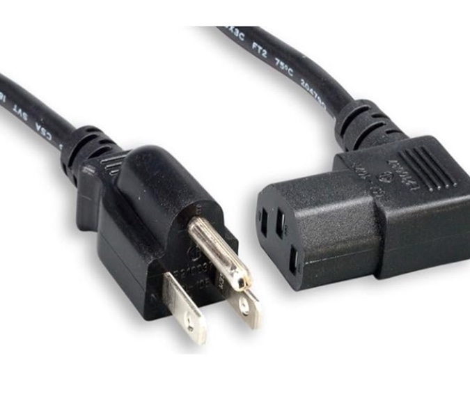 Inc. 6 feet Right Angle AC Power Cord UL Approved (M05-113RA)
