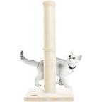 Karolpar 34inch Cat Scratching Post with Natural Sisal Rope 4.3Inch Large Diameter Scratcher Post Tree for Indoor Cats Beige