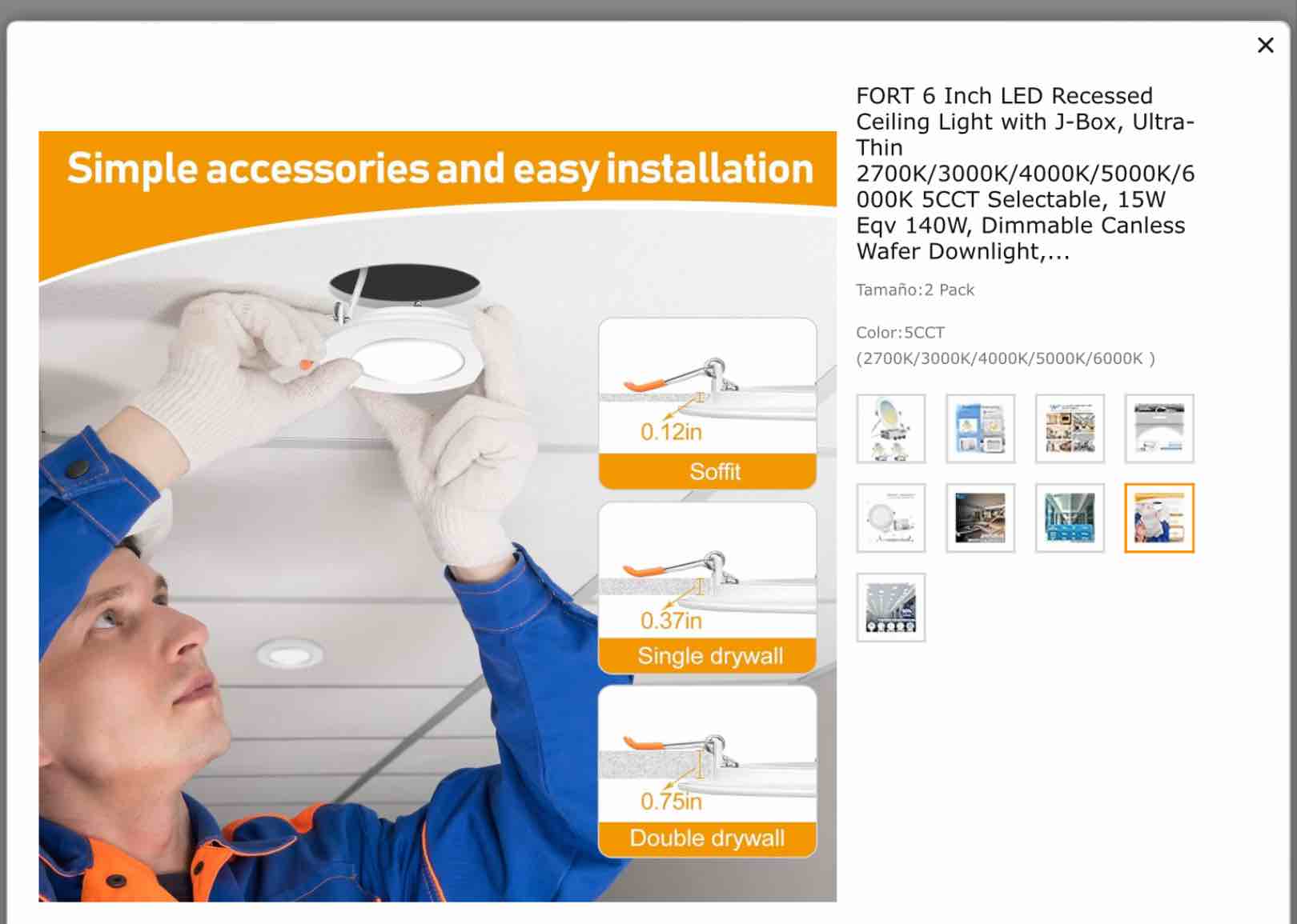 fort led recessed light