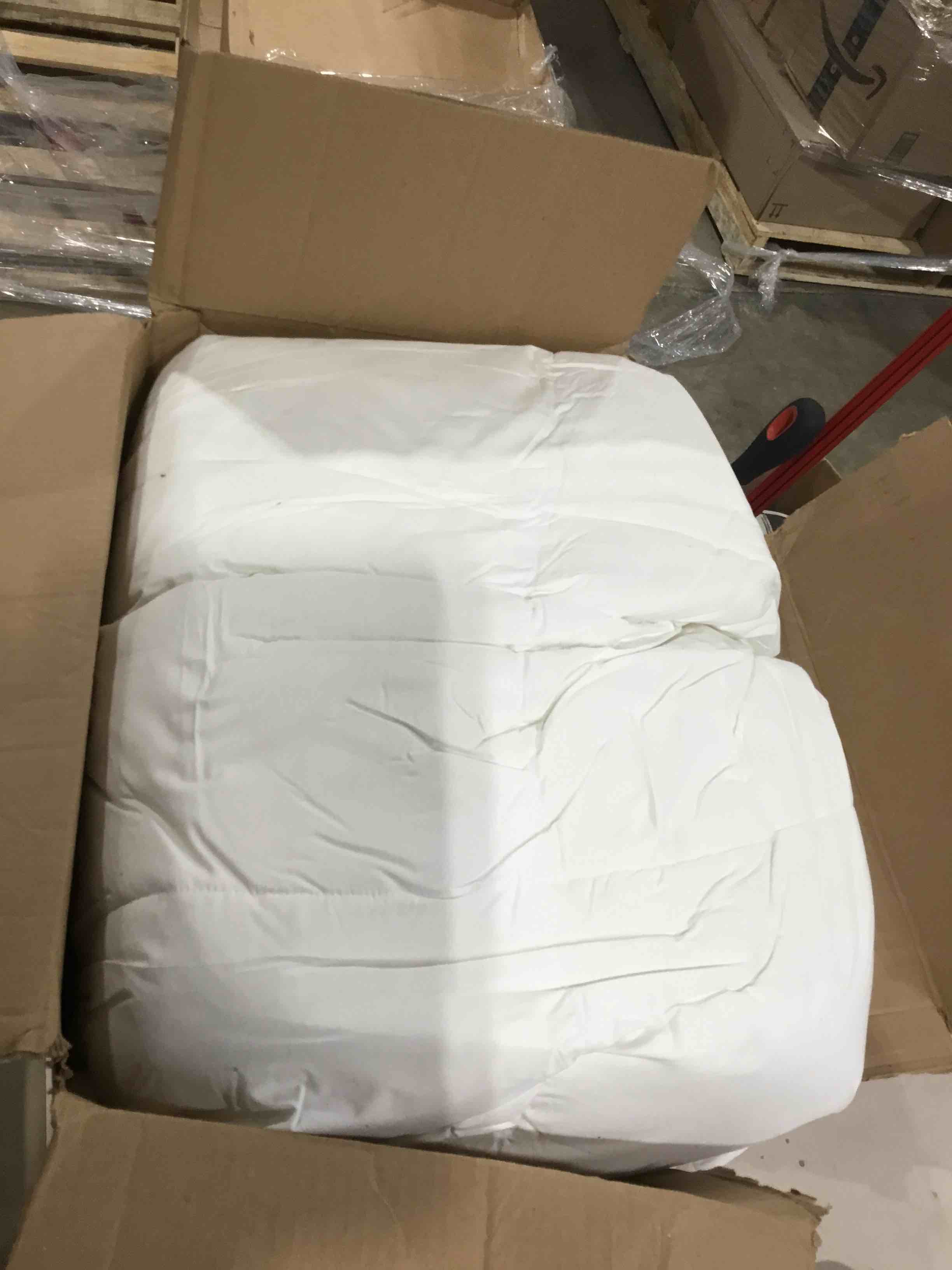 WhatsBedding Feather Comforter King Size, Filled with Feather and Down