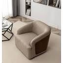 Broderic Faux Leather Swivel Barrel Chair