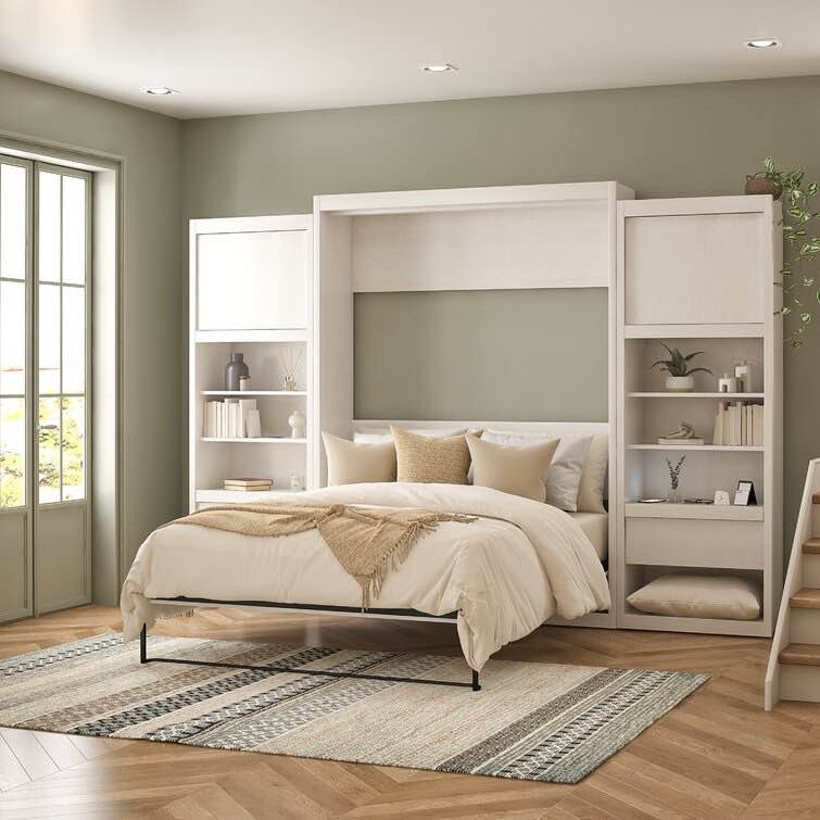 Wexford Single Bedside Bookcase with Pullout Nightstand and Storage