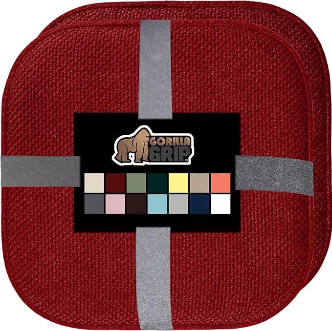 Gorilla Grip Original Premium Memory Foam Chair Cushions 6 Pack 16x16 Inch Th...