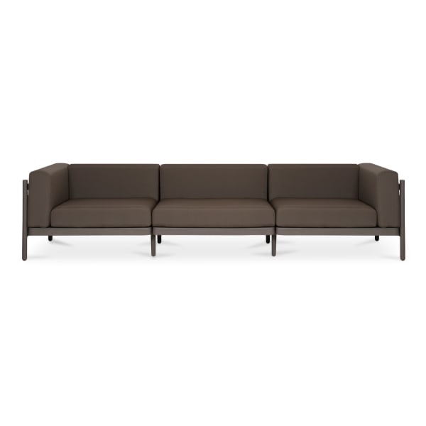 ( Incomplete ) Suri Outdoor 3-seat Sofa Taupe Seat A With Arm Rest