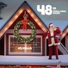 LED PVC Christmas Wreath with Red Bow