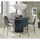 Dining Table 47" Black Oak Round Box 1 Of 3