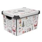 Happy Christmas Design Plastic Storage Tote