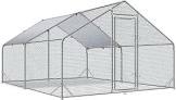 (similar)Large Metal Chicken Coop Walk-In Poultry Cage Heavy Duty Chicken Runs Hen House For Yard With Waterproof And Anti-Uv Cover For Outdoor Farm Use
