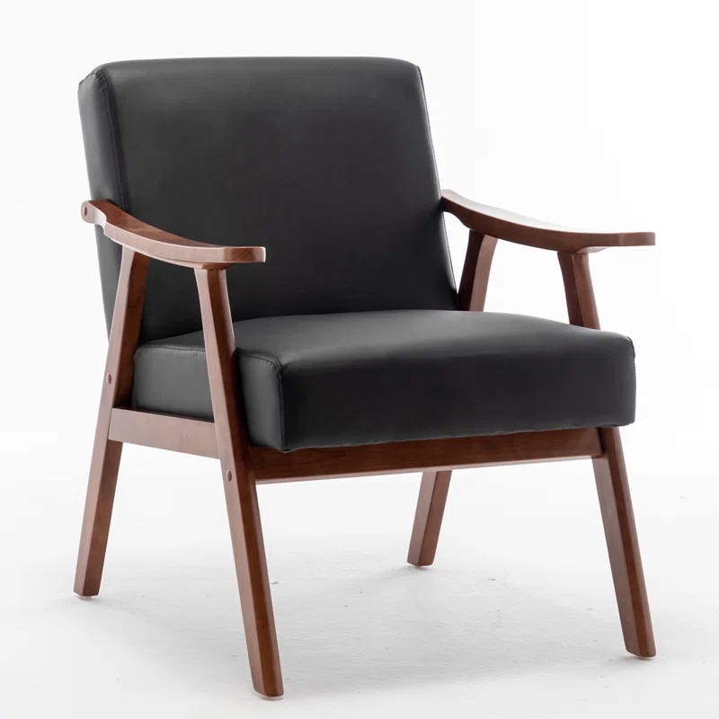 Izybella 30.31" W Faux Leather Armchair