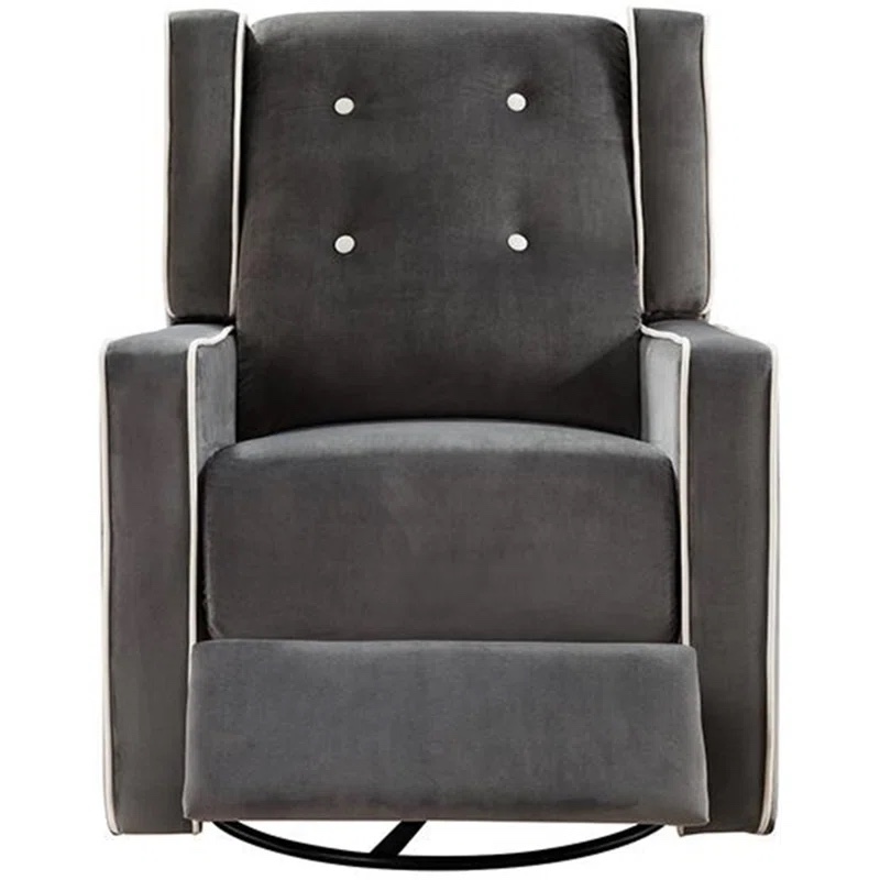 Parkhur 29" Wide Upholstered Manual Swivel Recliner Chair Reclining Nursery Glider Rocker Recliner