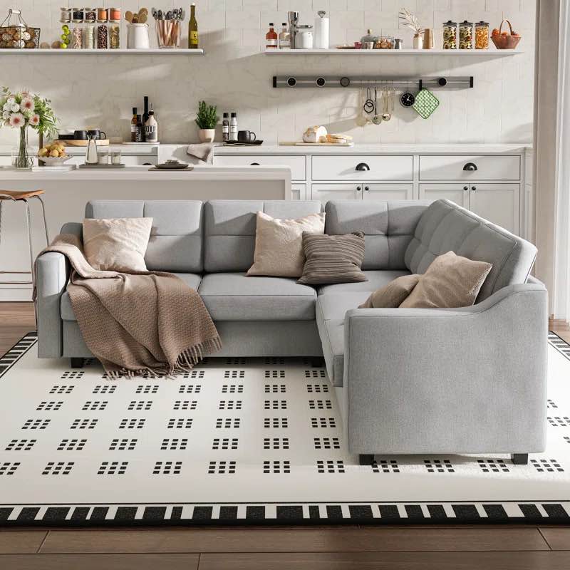 ( incomplete ) Convertible Sectional Sofa, L Shaped Couch 5-seat Sofas For Living Room, Small Apartment, Reversible Sectional Couch