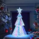 Prismatic Iridescent Christmas Tree 45", LED Lights