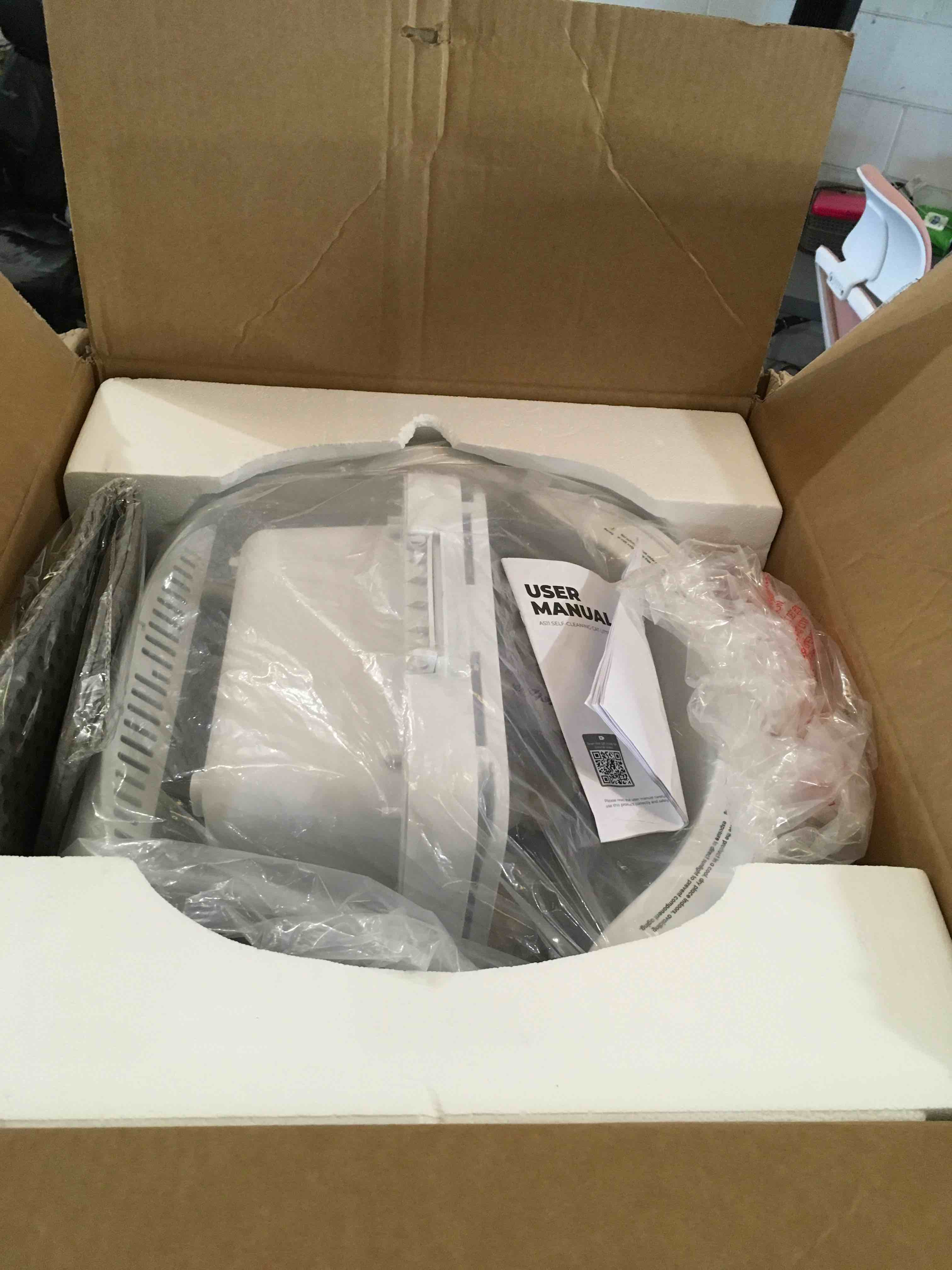 Self Cleaning Cat Litter Box, Open Top Litter Box for Multiple Cats