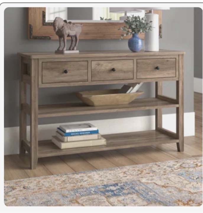 Sahai 47.2" Console Table with 3 Drawers