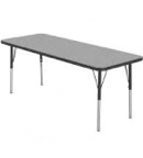 Rectangular Activity Table with Thermal Fused Laminate Top and Height Adjustable Preschool Legs