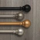 Darion Adjustable Single Curtain Rod Black