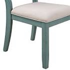 Cierra Upholstered Cross Back Side Chair in Grayish Teal