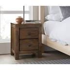 Thaddeus Stratford Farmhouse Wooden Nightstand with 2-Drawers